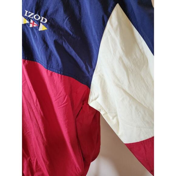 Izod Men's Nautical Colorbock Windbreaker Size Large - Picture 4 of 7